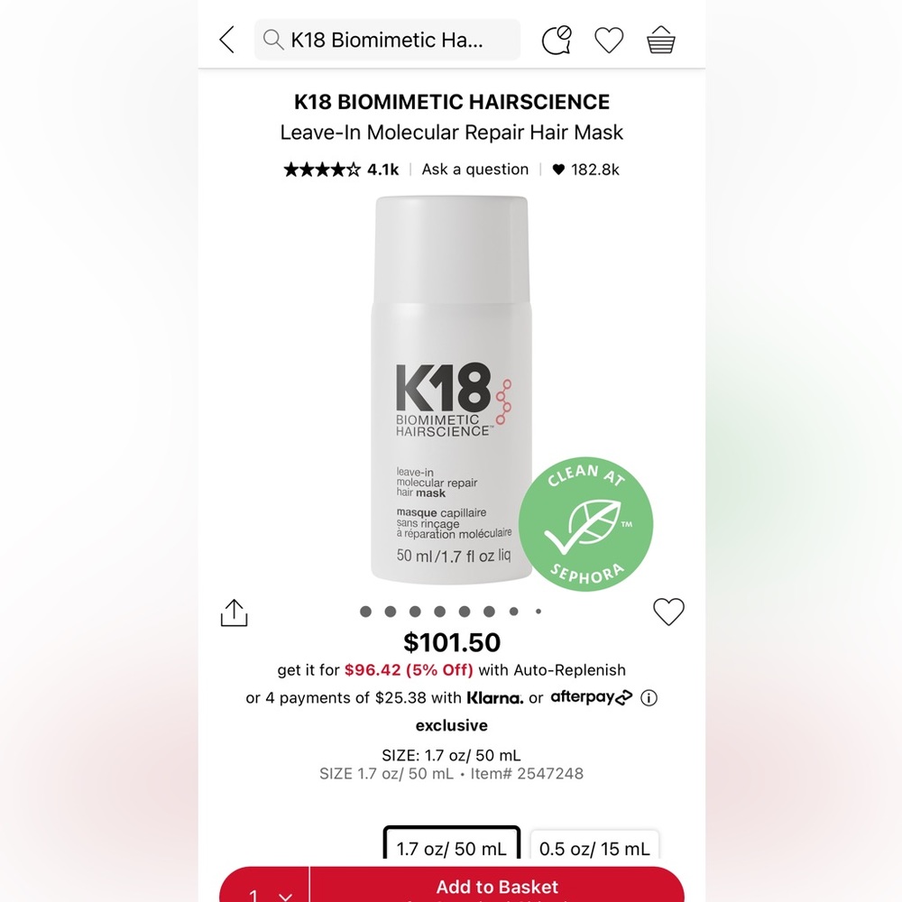 K18 Biomimetric Hairscience